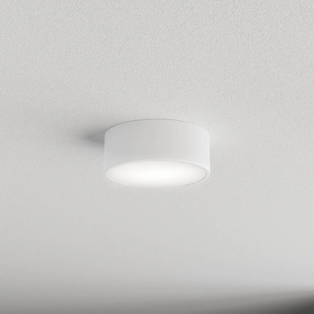 TEMAR LIGHTING Deckenlampe Cleo 200, weiß, Sensor, IP54, Ø 20 cm, Metall