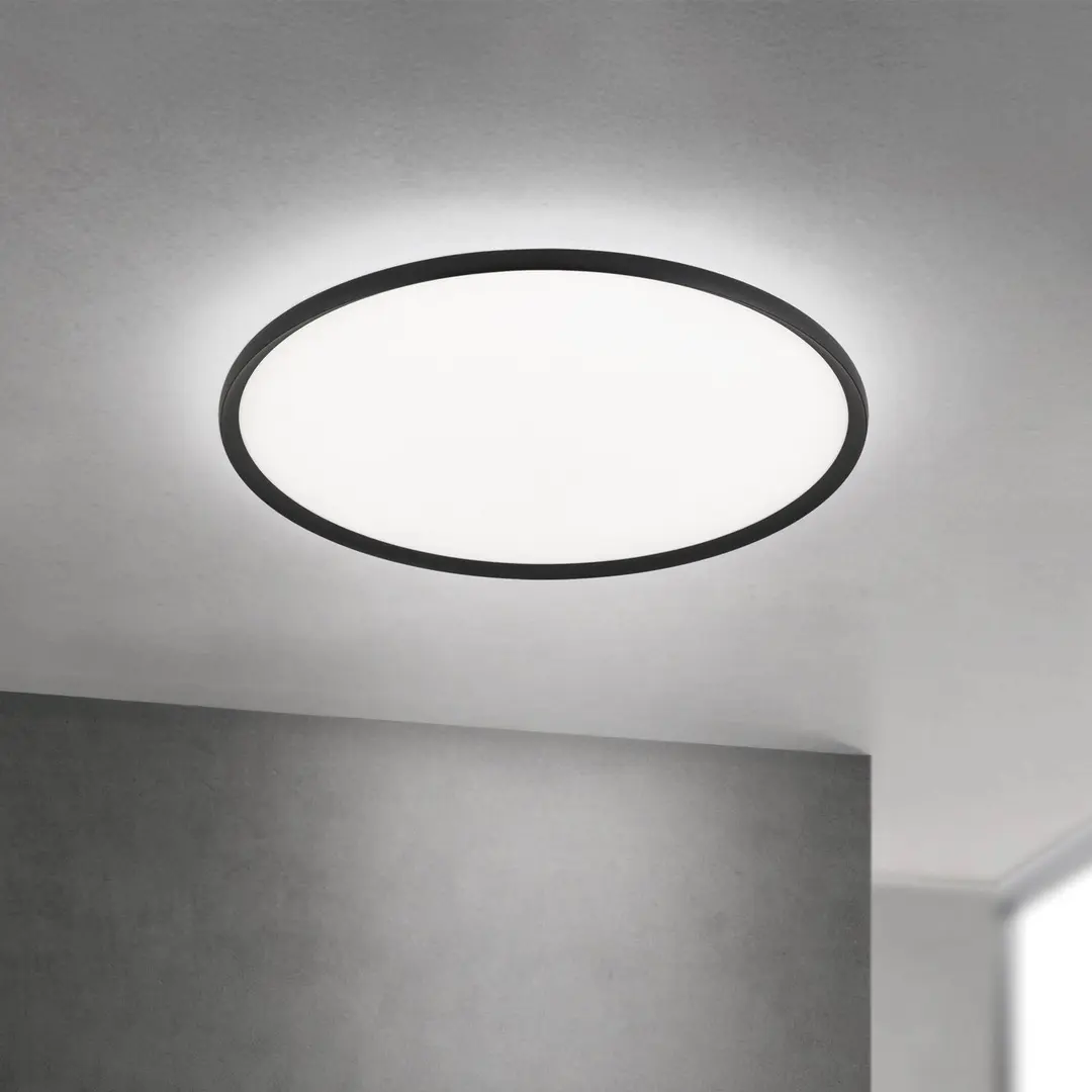 Orion LED-Deckenlampe Kant, Ø 80 cm schwarz, CCT Metall/Kunststoff