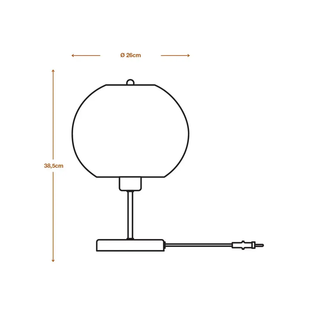 LEDVANCE Tischleuchte Ball, braun, Wellpappe, Stahl, E27