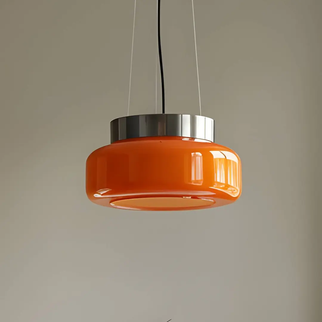 ALDEX Hängeleuchte BonBon, orange, Ø 25 cm, Glas