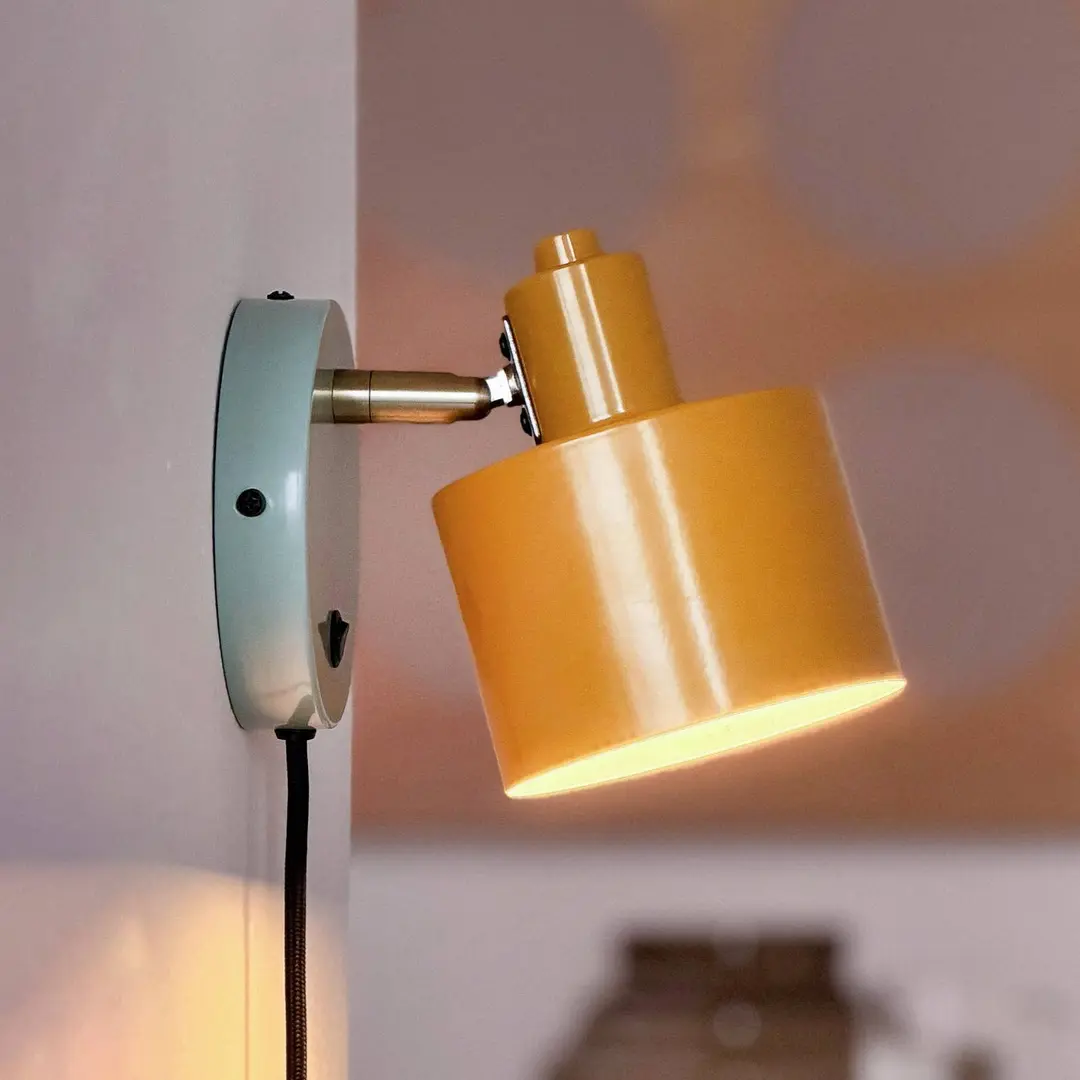 Dyberg Larsen Wandlampe Ocean, curry/türkis, Ausladung 21cm