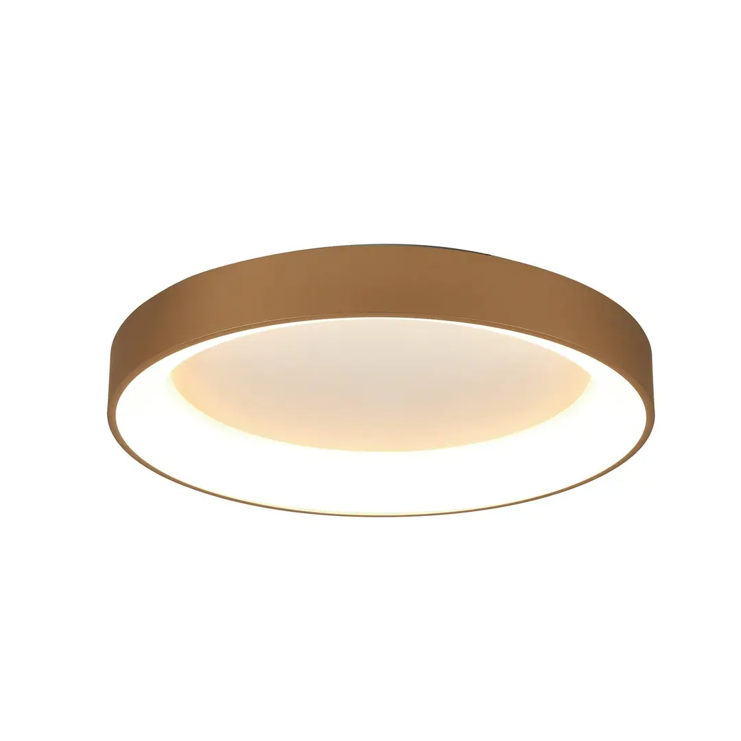 Mantra Iluminación LED-Deckenlampe Niseko II CCT Fernbedienung Ø78cm goldfarben