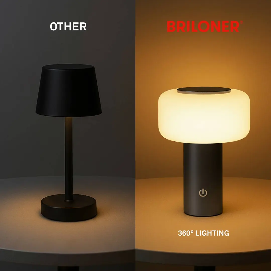 Briloner LED-Akku-Tischleuchte Juna, anthrazit, IP44, dimmbar, 20 cm
