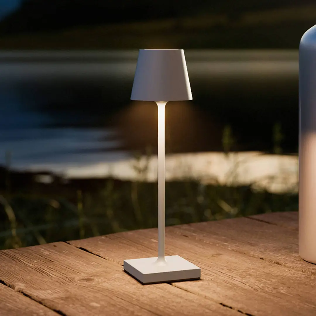 Sigor LED-Akkutischlampe Nuindie pocket, grau, IP54, dimmbar