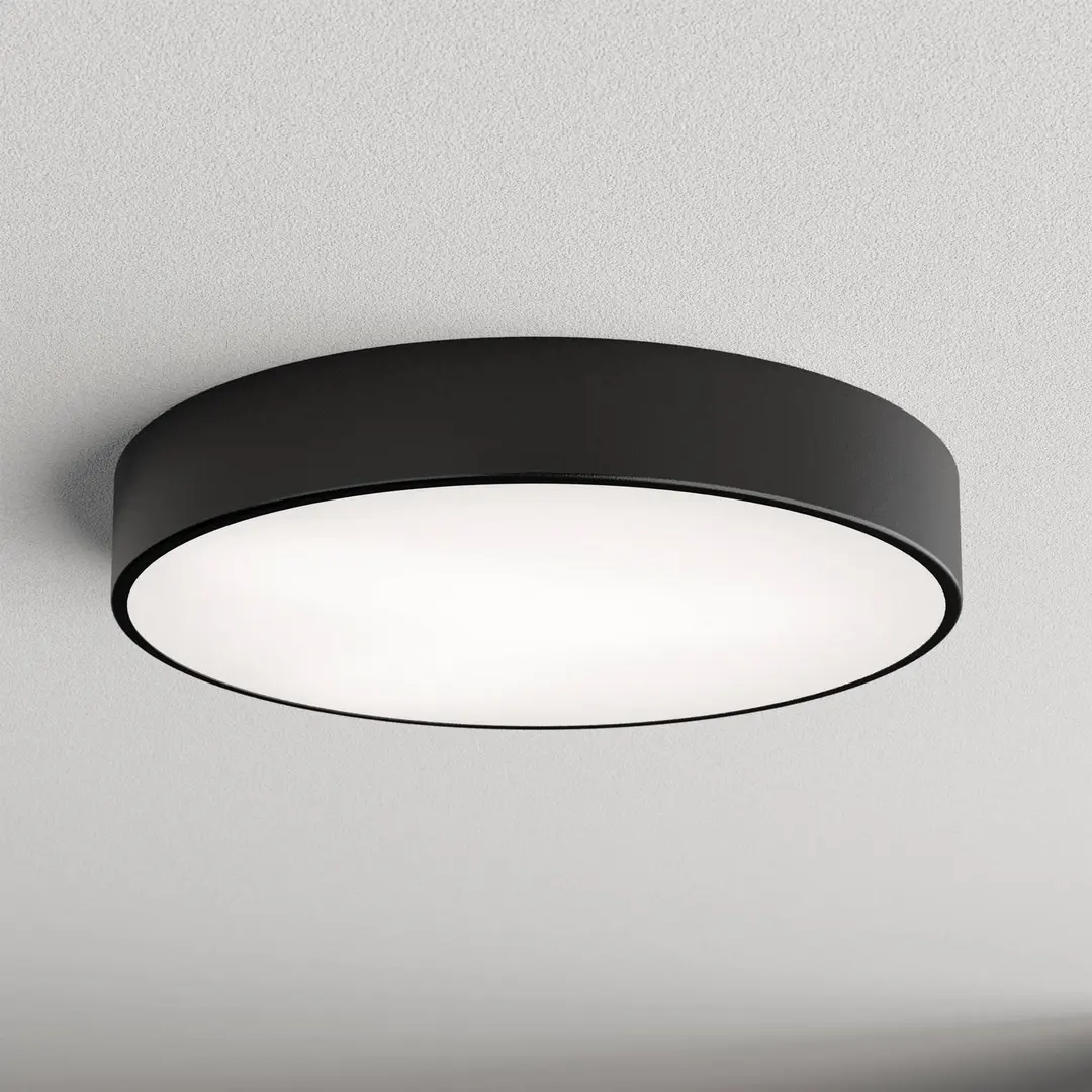 TEMAR LIGHTING Deckenleuchte Cleo, Ø 50 cm, IP54, schwarz, Metall, E27