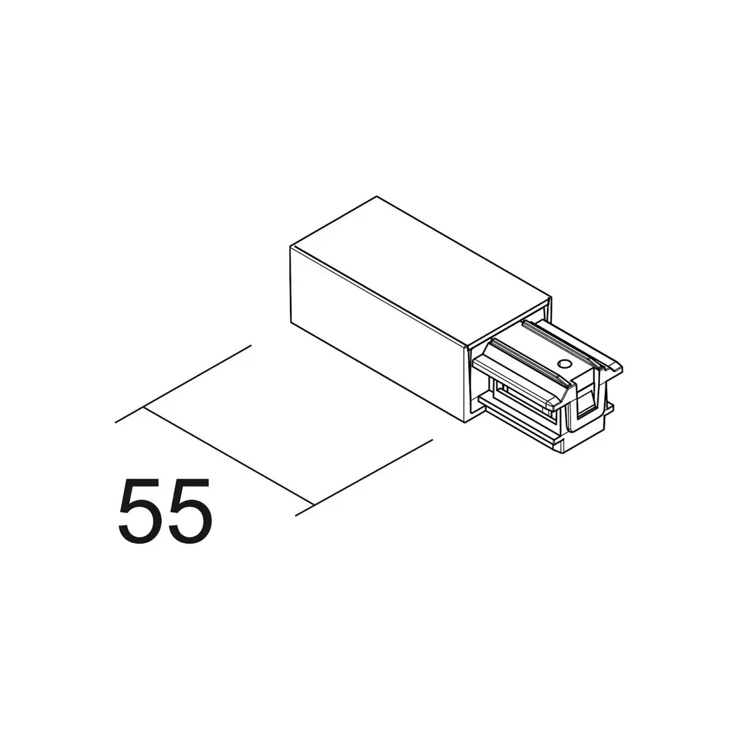 Ivela Einspeisung rechts SQUARE 48 V, weiß, Kunststoff