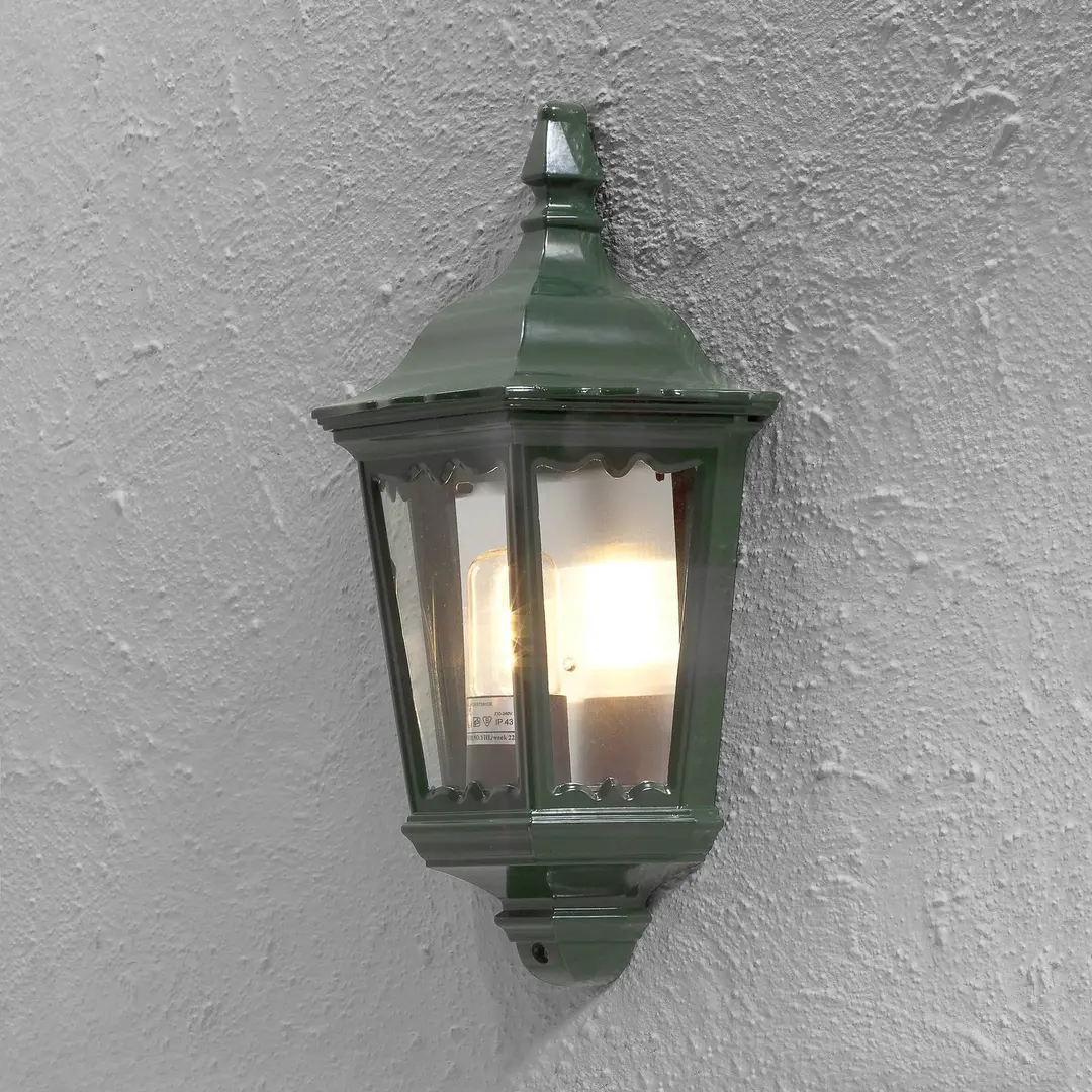 Konstsmide Außenwandleuchte Firenze, Halbschale, grün