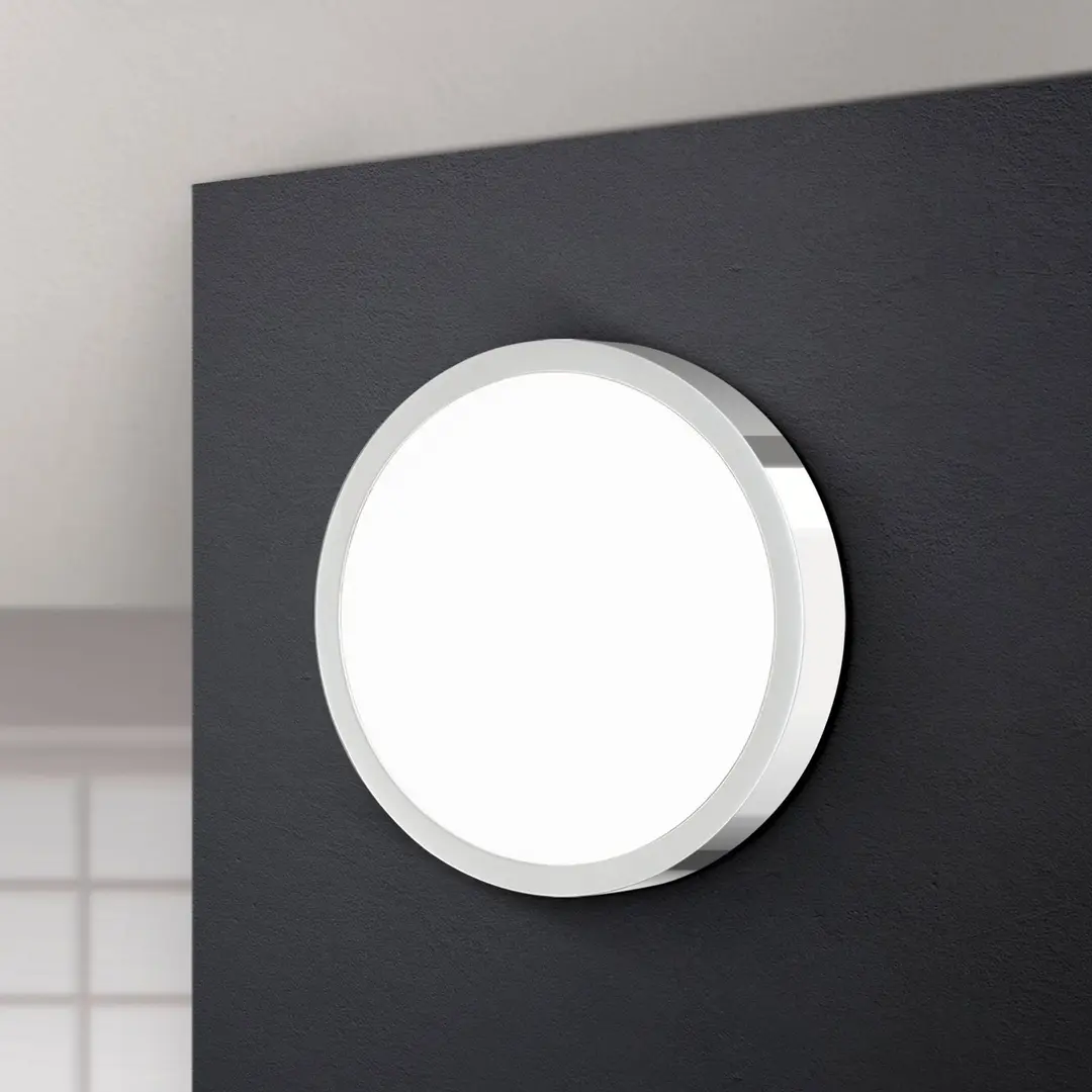 Orion LED-Deckenleuchte Bully, chrom, Ø 14 cm