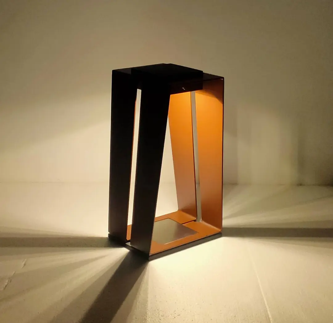 Les Jardins LED-Solarlaterne Skaal mit Sensor, corten, 40 cm
