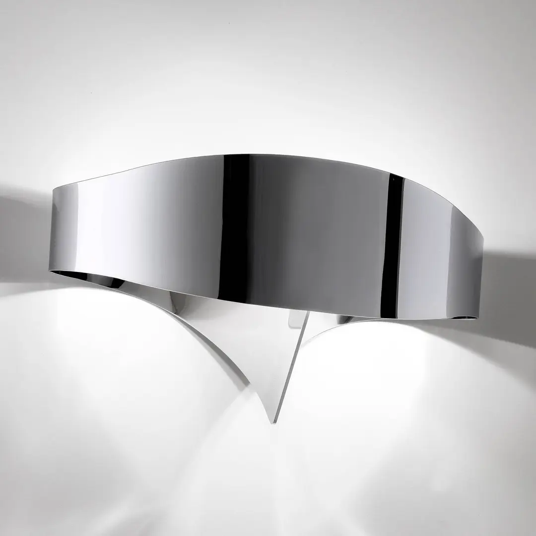 Selène LED-Wandleuchte Scudo in Chromoptik