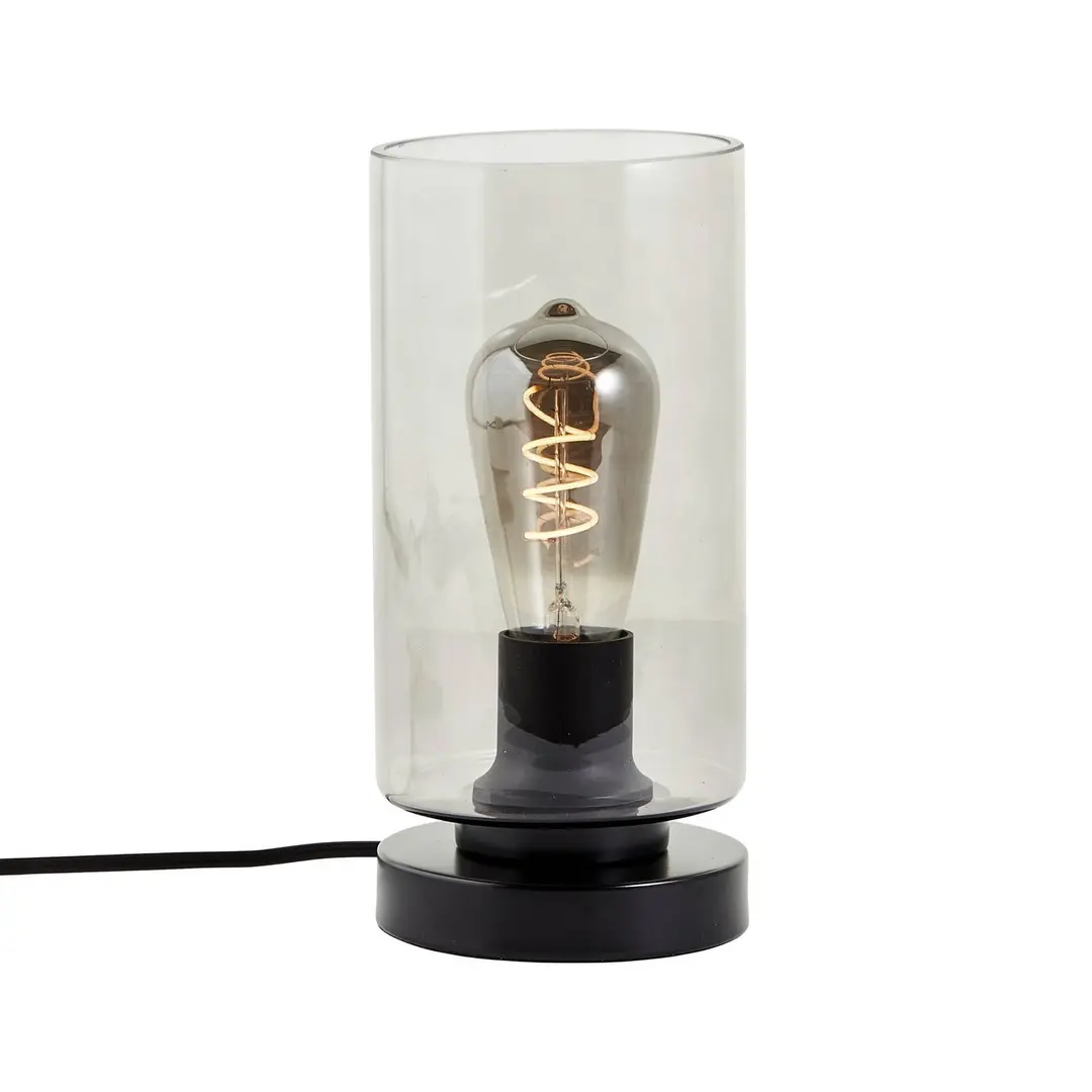 Brilliant Tischleuchte Mesmer mit Glasschirm