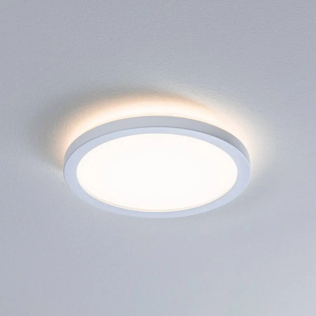 Paulmann LED-Panel Atria Shine, Ø19cm weiß IP44 3000K an/aus
