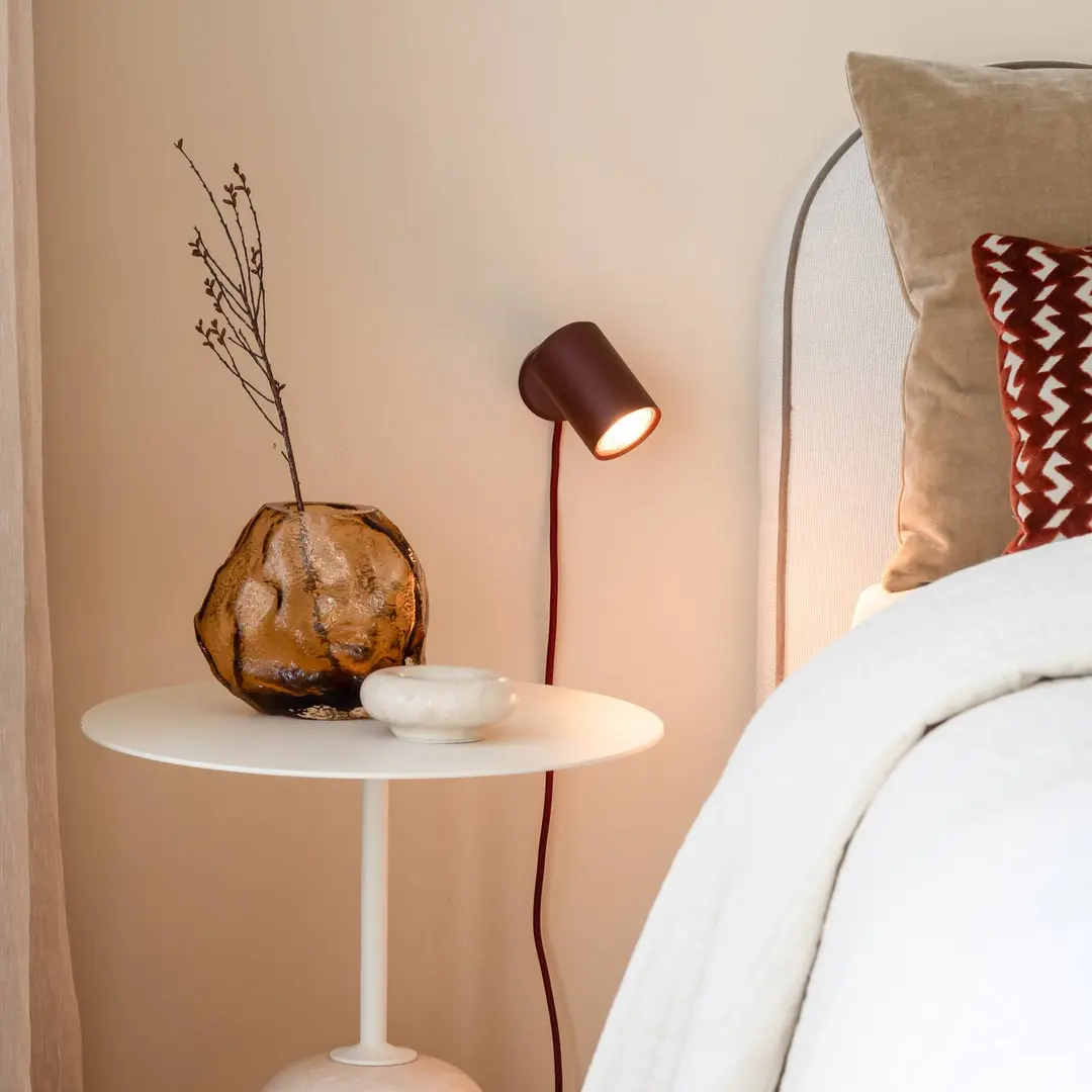 IT'S ABOUT ROMI Wandlampe Milan, burgunder, Ø 6 cm, Metall