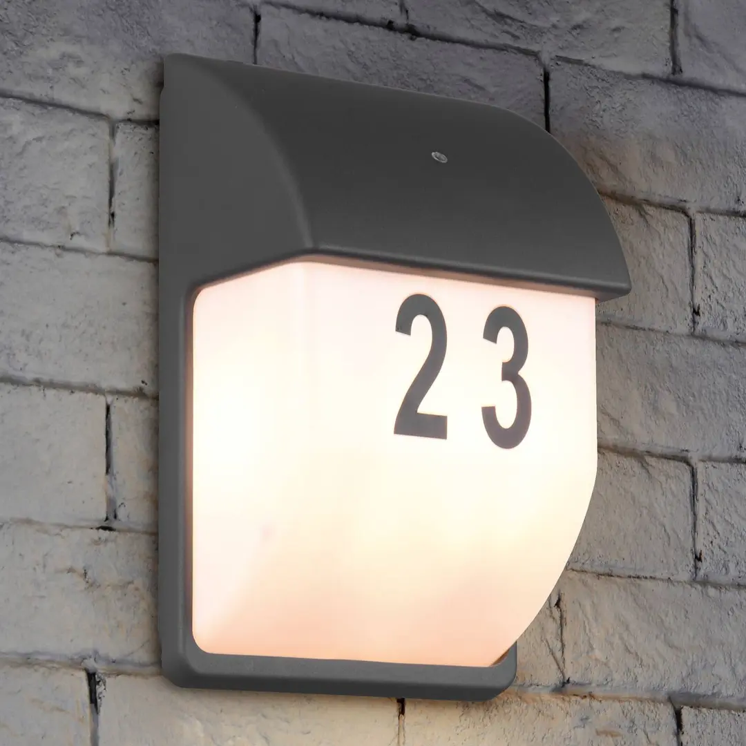 Trio Lighting Hausnummernleuchte Mersey mit Dämmerungssensor