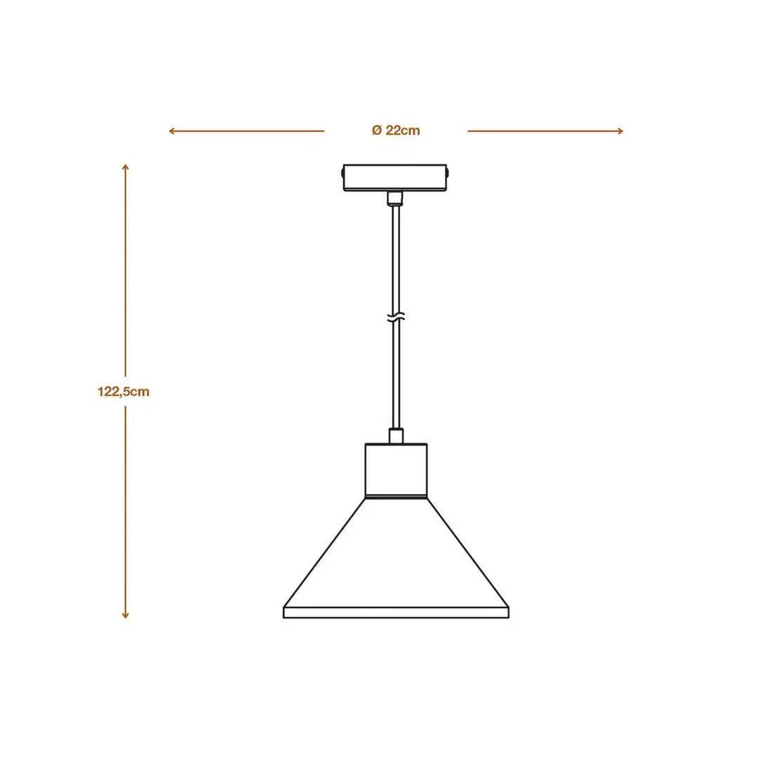 LEDVANCE Hängeleuchte Concrete Wood, Ø 22 cm, Beton, grau