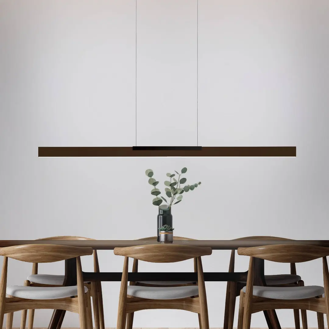Bopp LED-Hängelampe Nano 2.0, Länge 140 cm, bronze/schwarz
