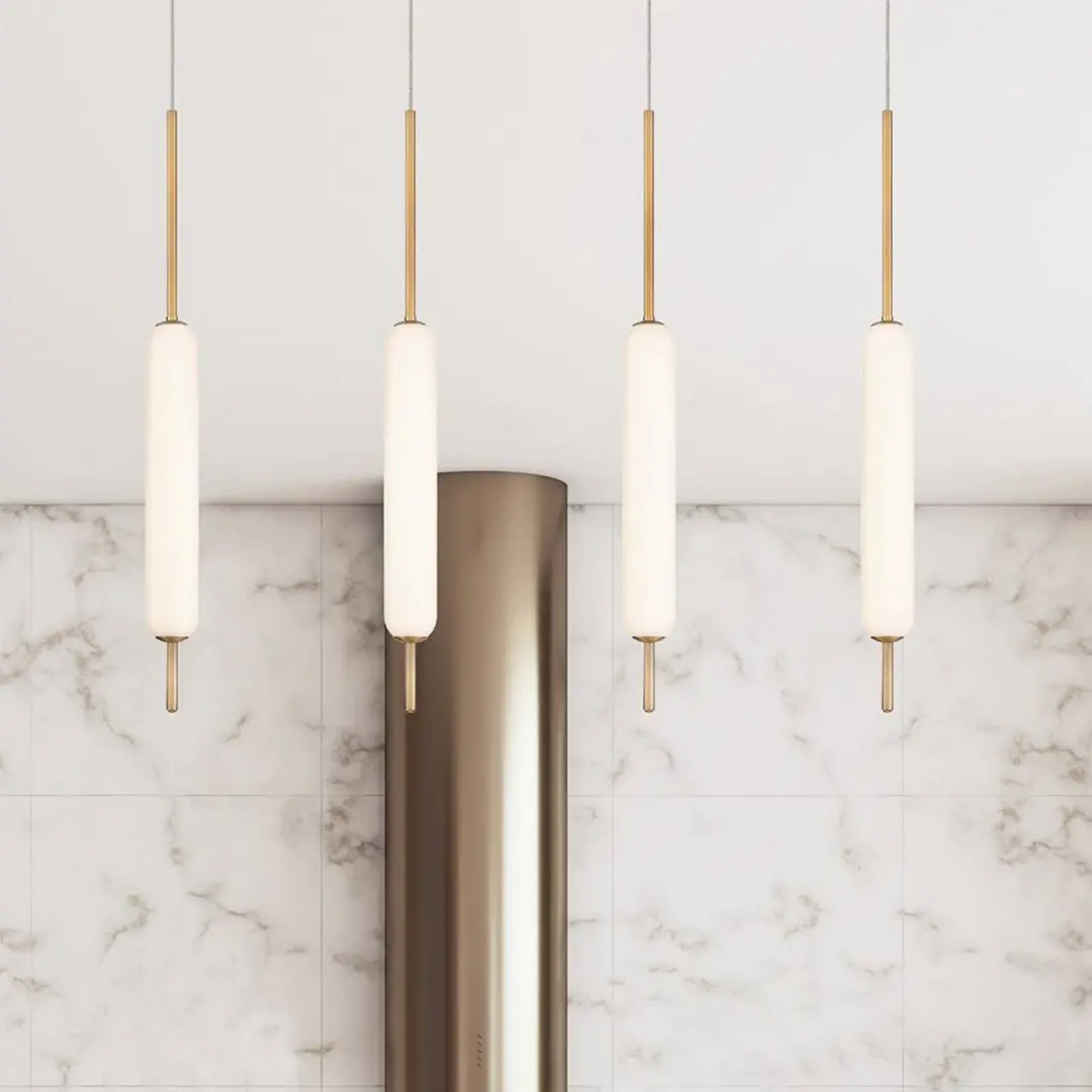 Quintiesse LED-Hängeleuchte CUMBERLAND, gold, Ø 13 cm, Metall/Glas