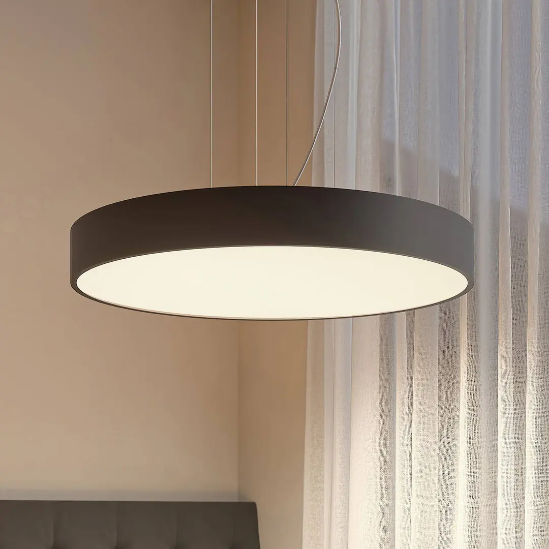 Arcchio LED-Hängelampe Noabelle, Ø 80 cm, schwarz, Metall