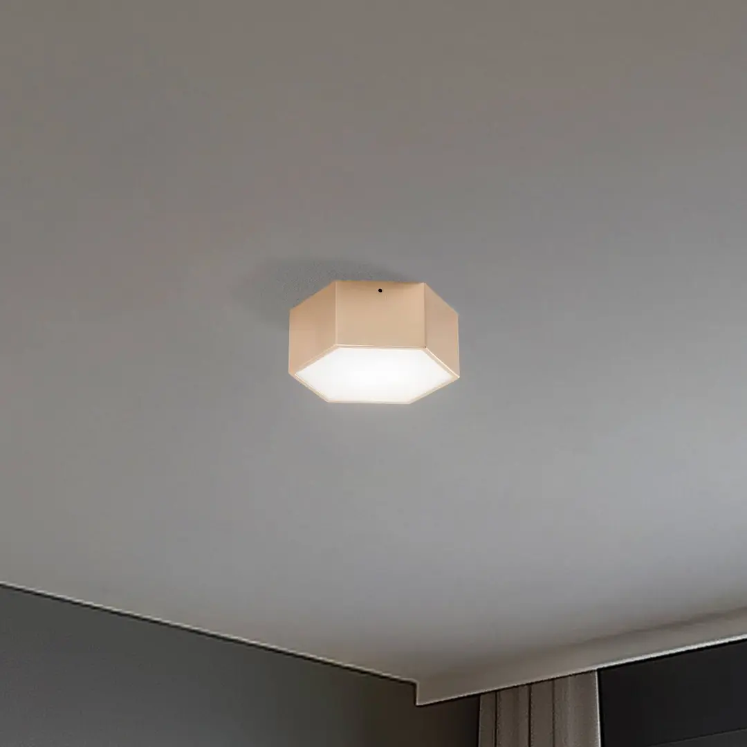 Argon LED-Deckenleuchte Libre, goldfarben, Stahl, 3.000 K