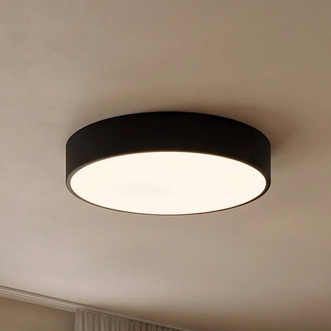 TEMAR LIGHTING Deckenleuchte Cleo, Ø 40 cm, IP20, schwarz, Metall, E27