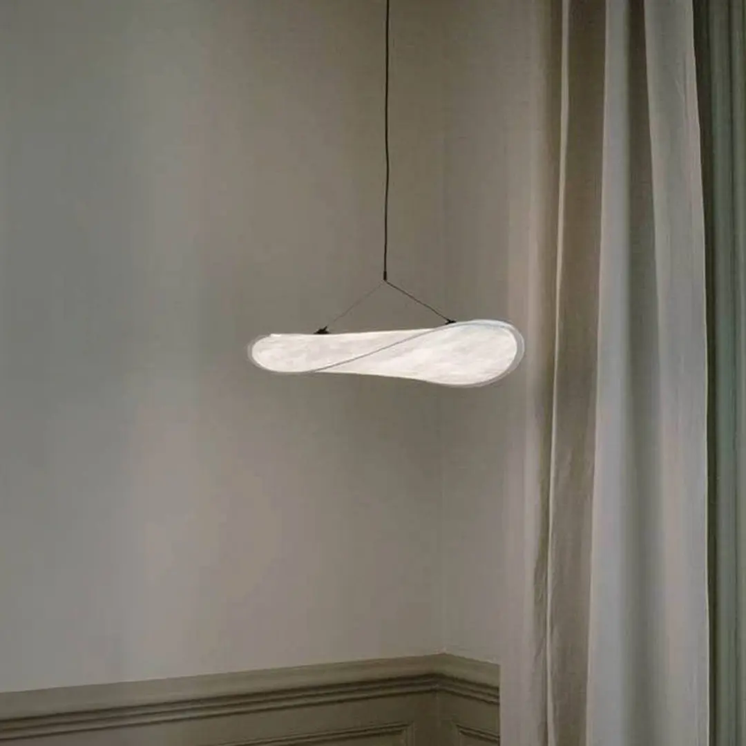 New Works LED-Pendelleuchte Tense, Ø 55 cm, weiß, dim