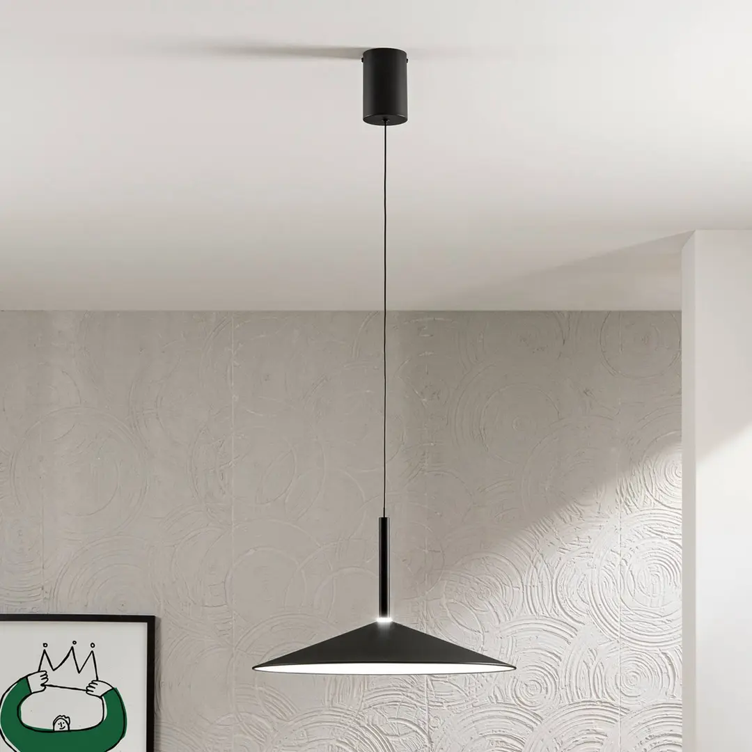 Luce Ambiente Design LED-Hängelampe Khan, schwarz, Ø 48 cm, Metall, CCT