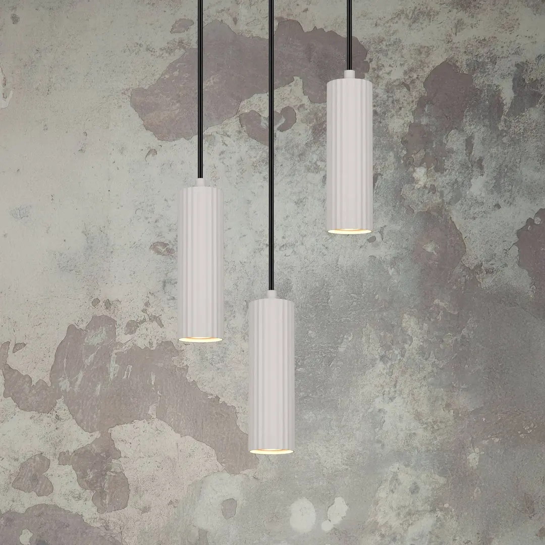 Trio Lighting Hängelampe Soka, hellgrau, Ø 28 cm, Metall, 3-flg.
