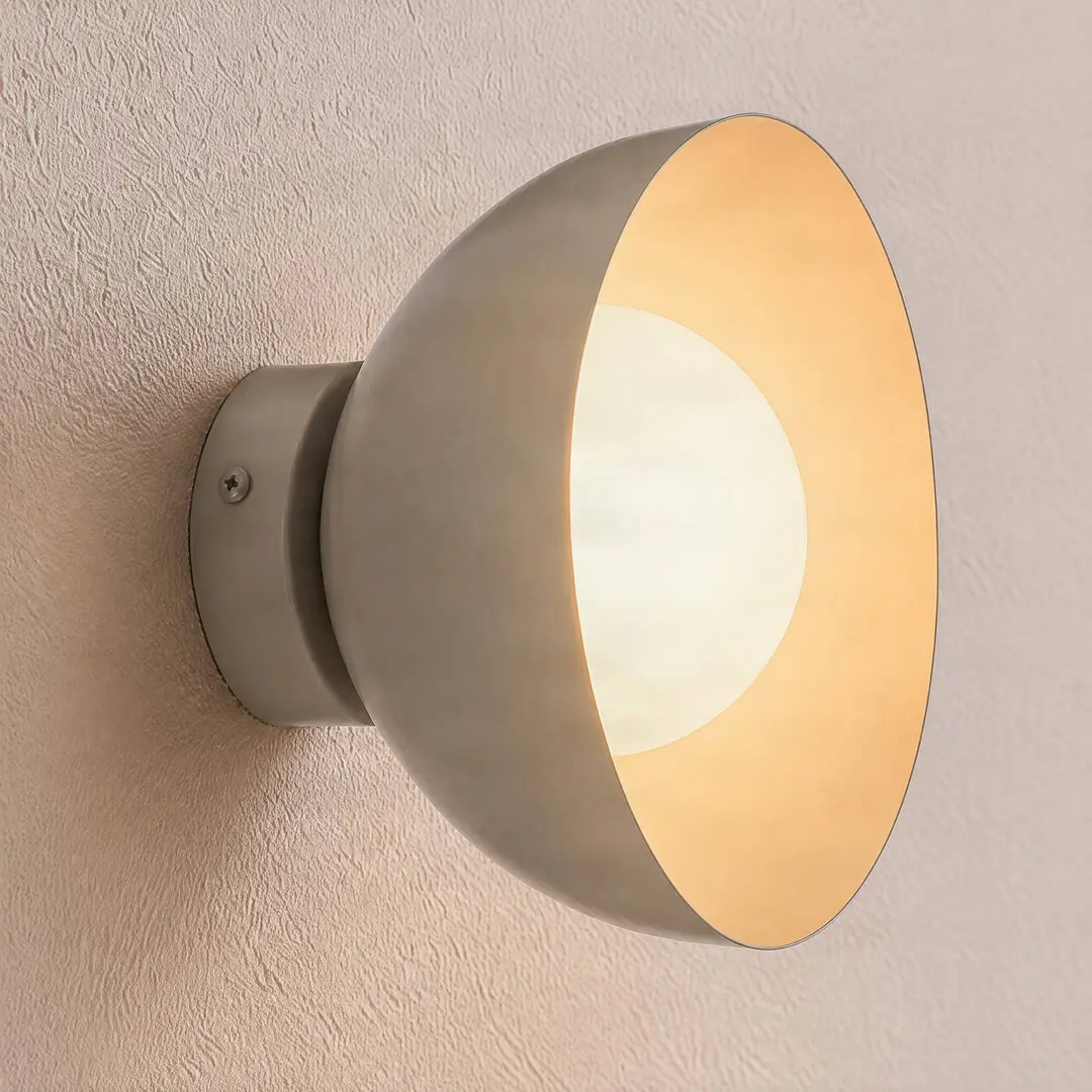 EMIBIG LIGHTING Wandleuchte Bibi K1, grau, Stahl/Glas, Ø 18 cm