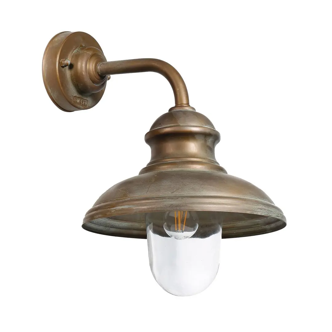 Moretti Luce Außenwandlampe Little Mill 3350 messing antik/klar
