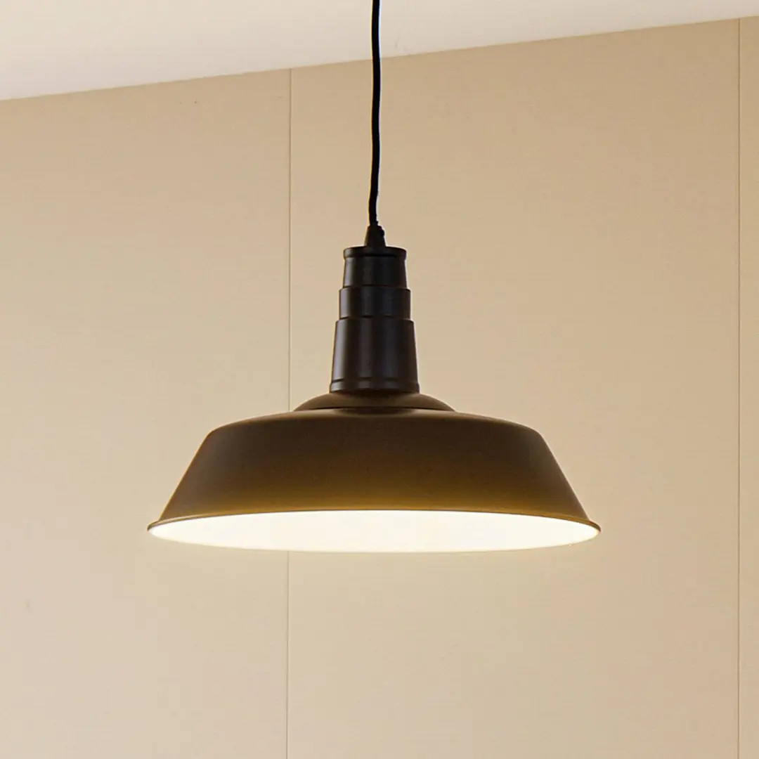 Lindby Hängeleuchte Laylan, schwarz/weiß, Ø 36 cm, Metall