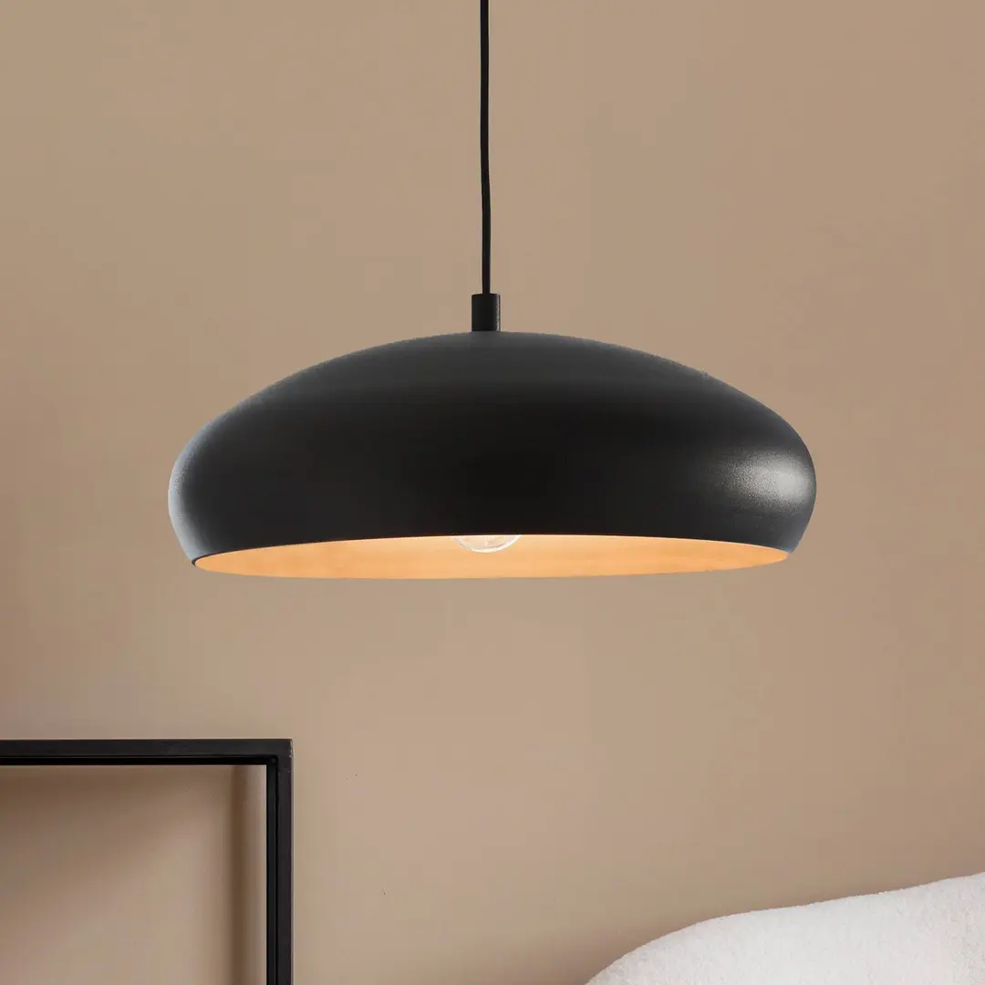 EGLO Hängeleuchte Mogano mit Metallschirm, schwarz