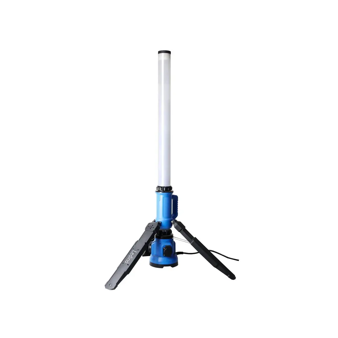 Ledino LED-Lichtsäule Rath 90W IP54 klappbar 2 Steckdosen