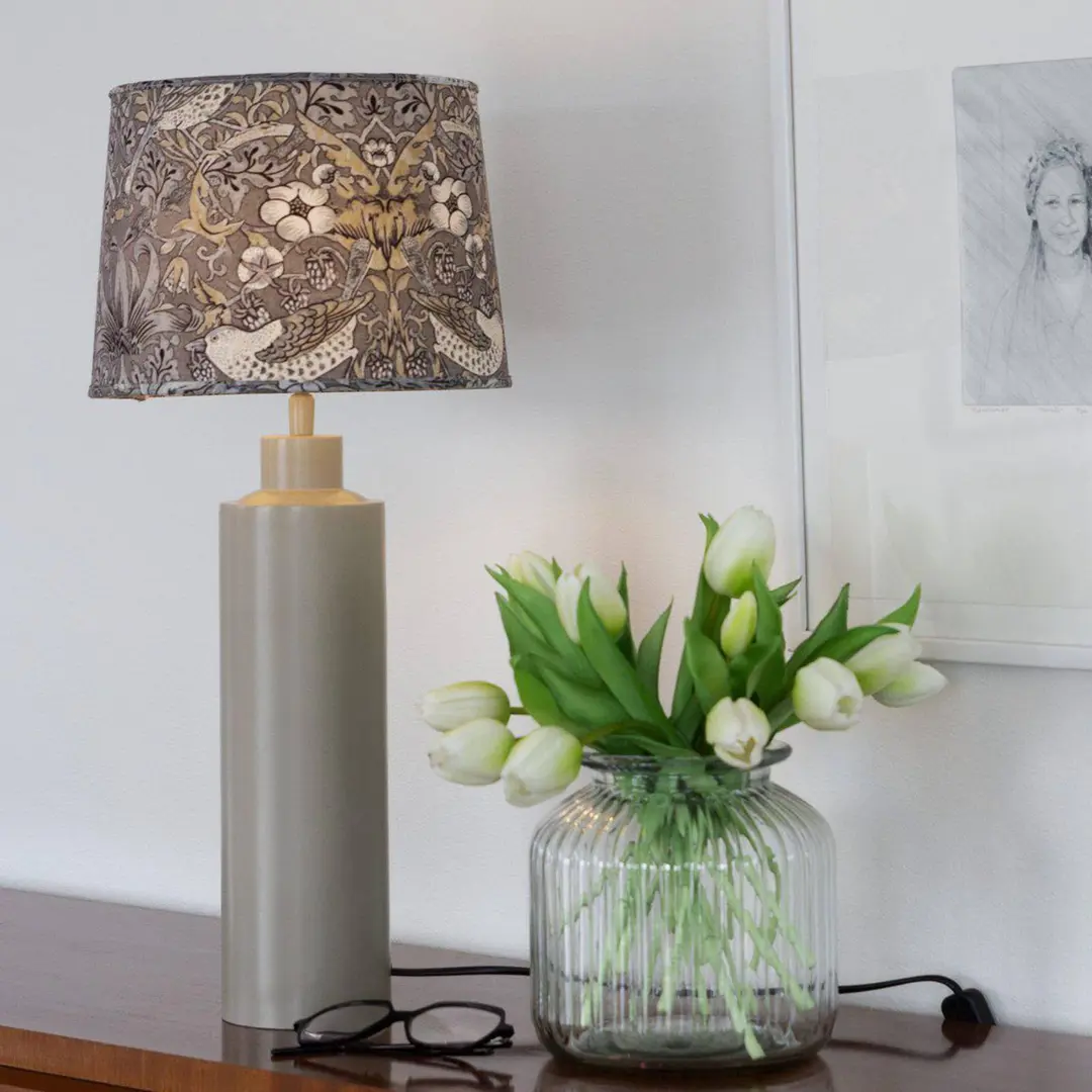 PR Home Tischlampe Solo, beigefarben, Höhe 58 cm, Metall
