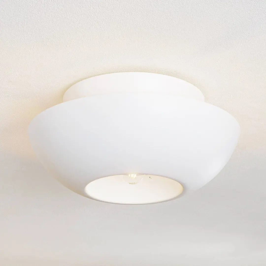 Lucande Deckenleuchte Kellina, Ø 48 cm, weiß, Metall