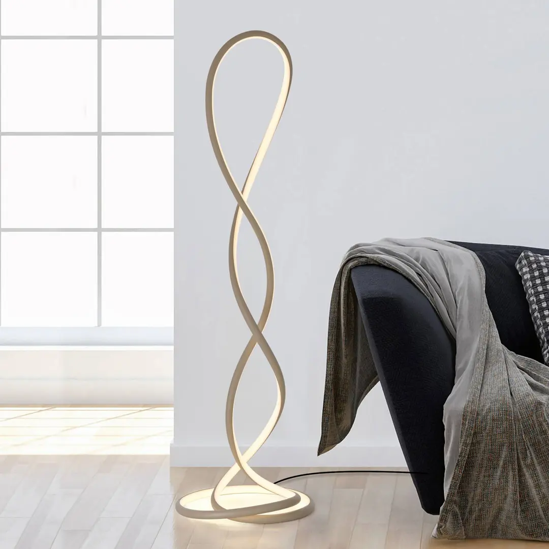 Paul Neuhaus LED-Stehlampe Twist, sandfarben, Höhe 143 cm