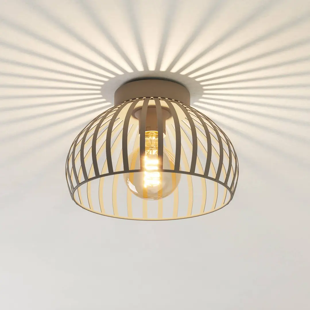 EGLO Deckenleuchte Mogano 3, beige, Ø 28 cm, Metall, E27