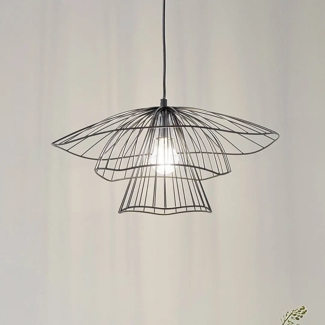 Opviq Hängeleuchte Tel 6504, schwarz, Eisen, Ø 50 cm
