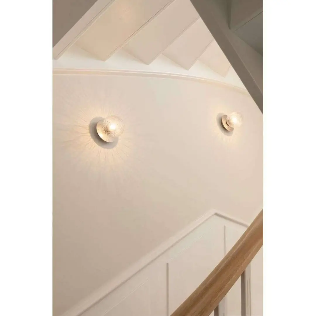 Nuura Liila 1 Wandleuchte, Ø 14 cm, IP44, silber/klar