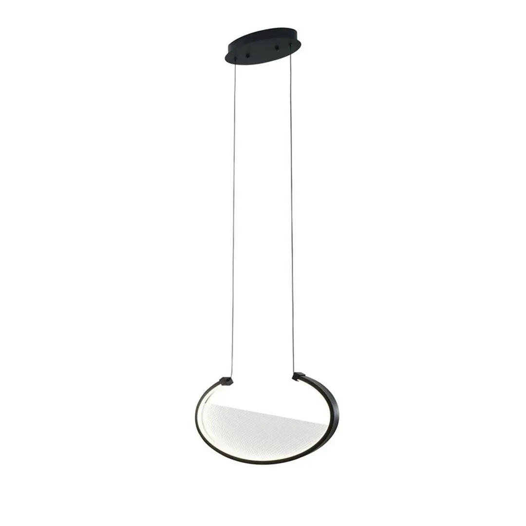 Viokef LED-Hängelampe Adele, Länge 37 cm, schwarz, Metall