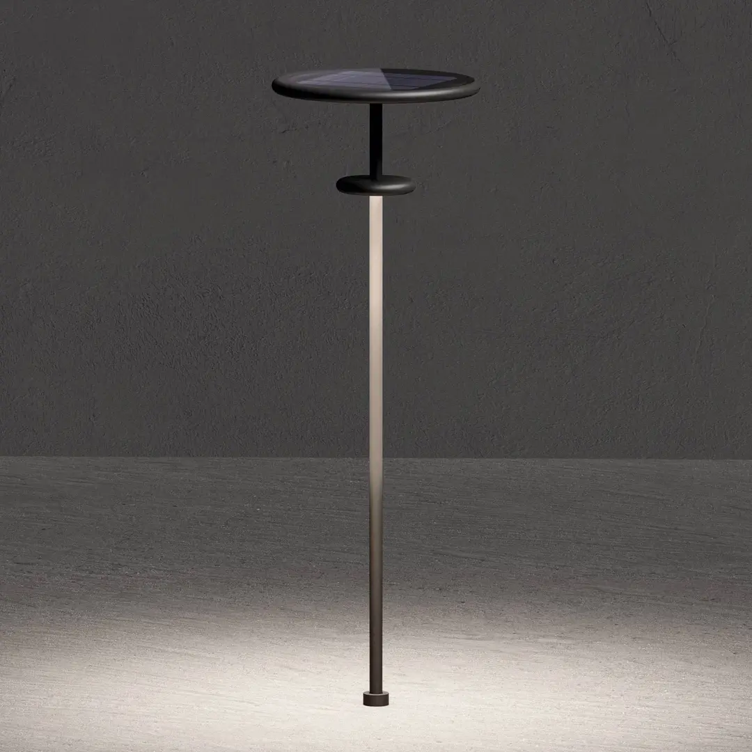 KLEWE LED-Solarlampe PLANET B anthrazit 160 cm Erdspieß IP65