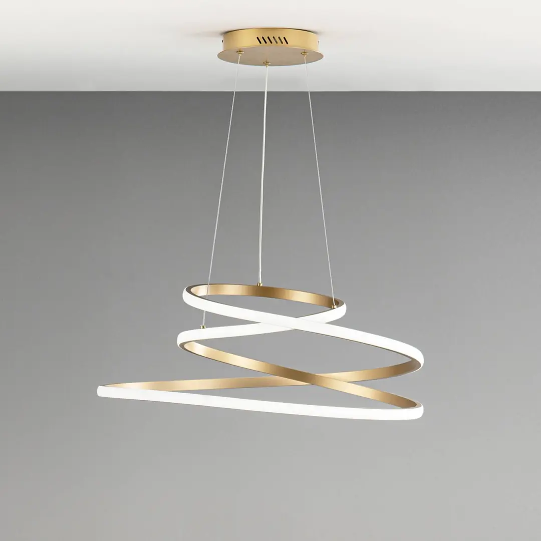 Luce Ambiente Design LED-Hängelampe COASTER, goldfarben, Ø 60 cm, Metall, CCT