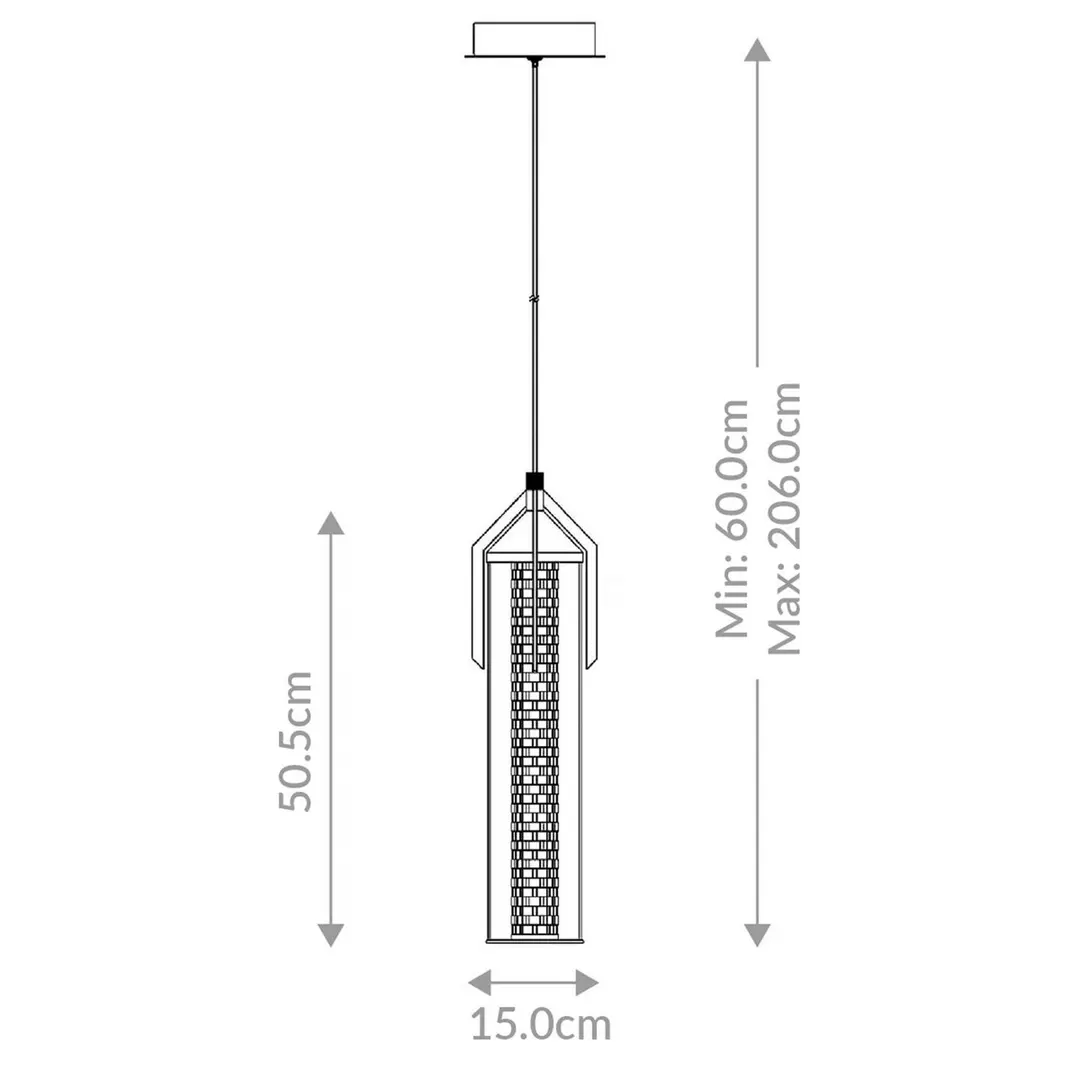 Quintiesse LED-Hängeleuchte ESPADA, gold gebürstet, Ø 15 cm Metall/Glas