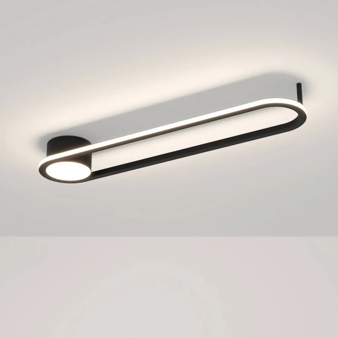EGLO LED-Deckenlampe COLLECORVINO, schwarz, Länge 50 cm, CCT