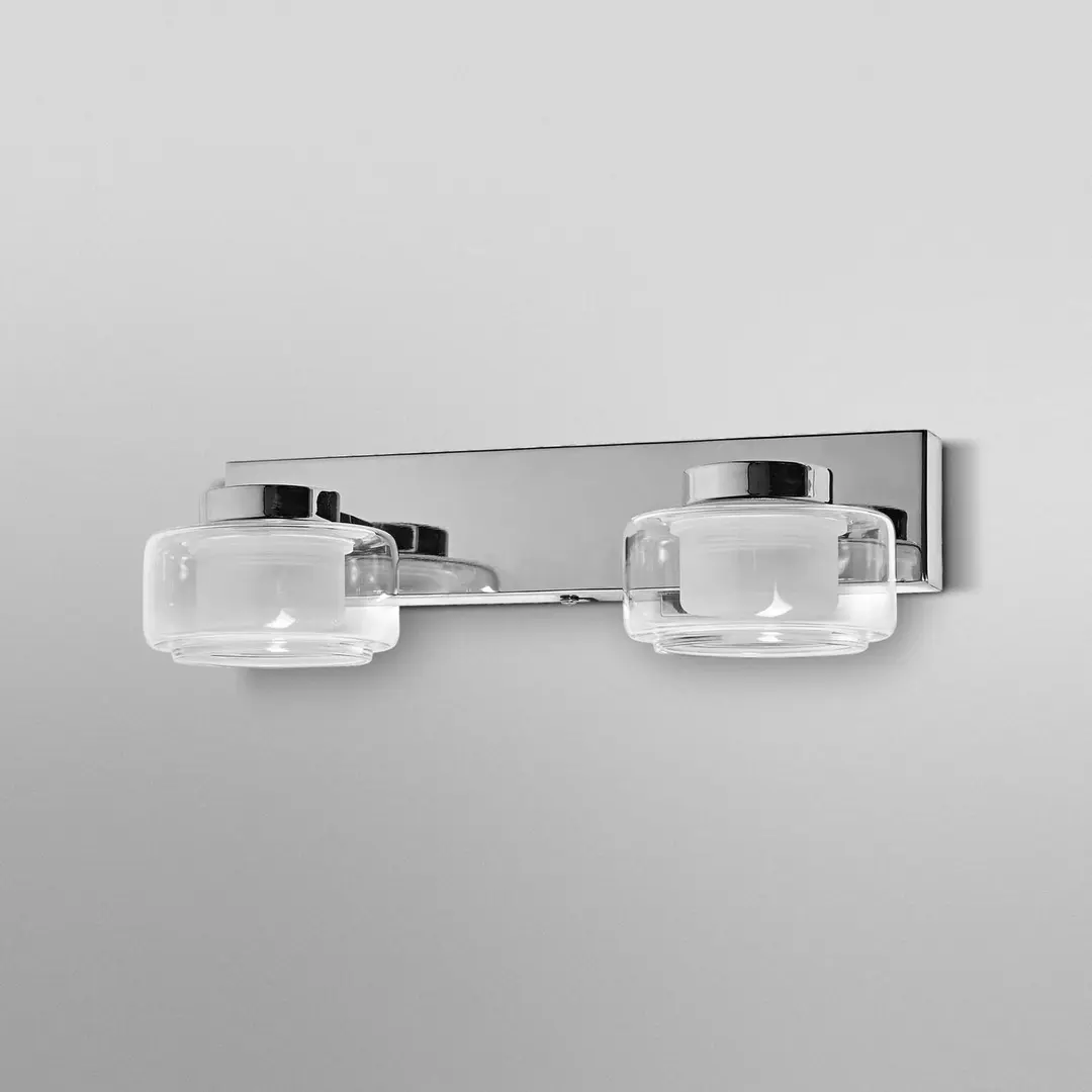 OSRAM LED-Wandleuchte ORBIS FLAME, chrom, 2-flg., CCT, IP44