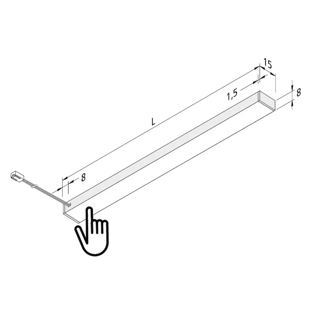 Hera LED-Unterbauleuchte Top-Stick FMT, 3.000K, 120cm