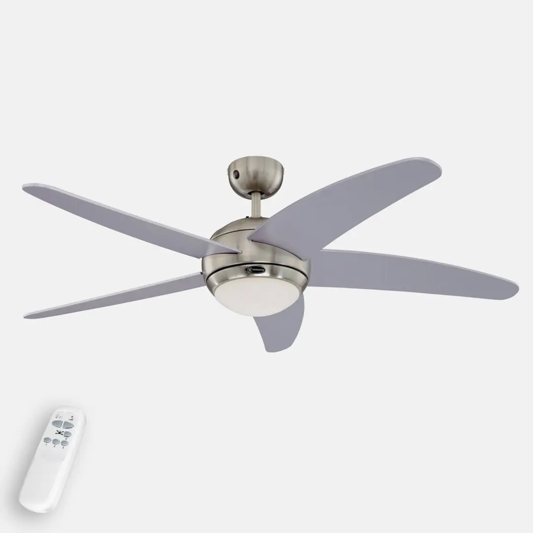 Westinghouse Deckenventilator mit Licht Bendan, silber