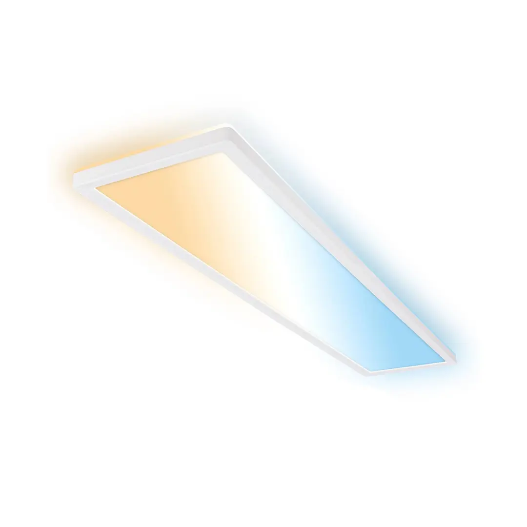 Briloner LED-Deckenlampe Tava A, CCT, 98 x 20 cm, weiß, Fernbedienung