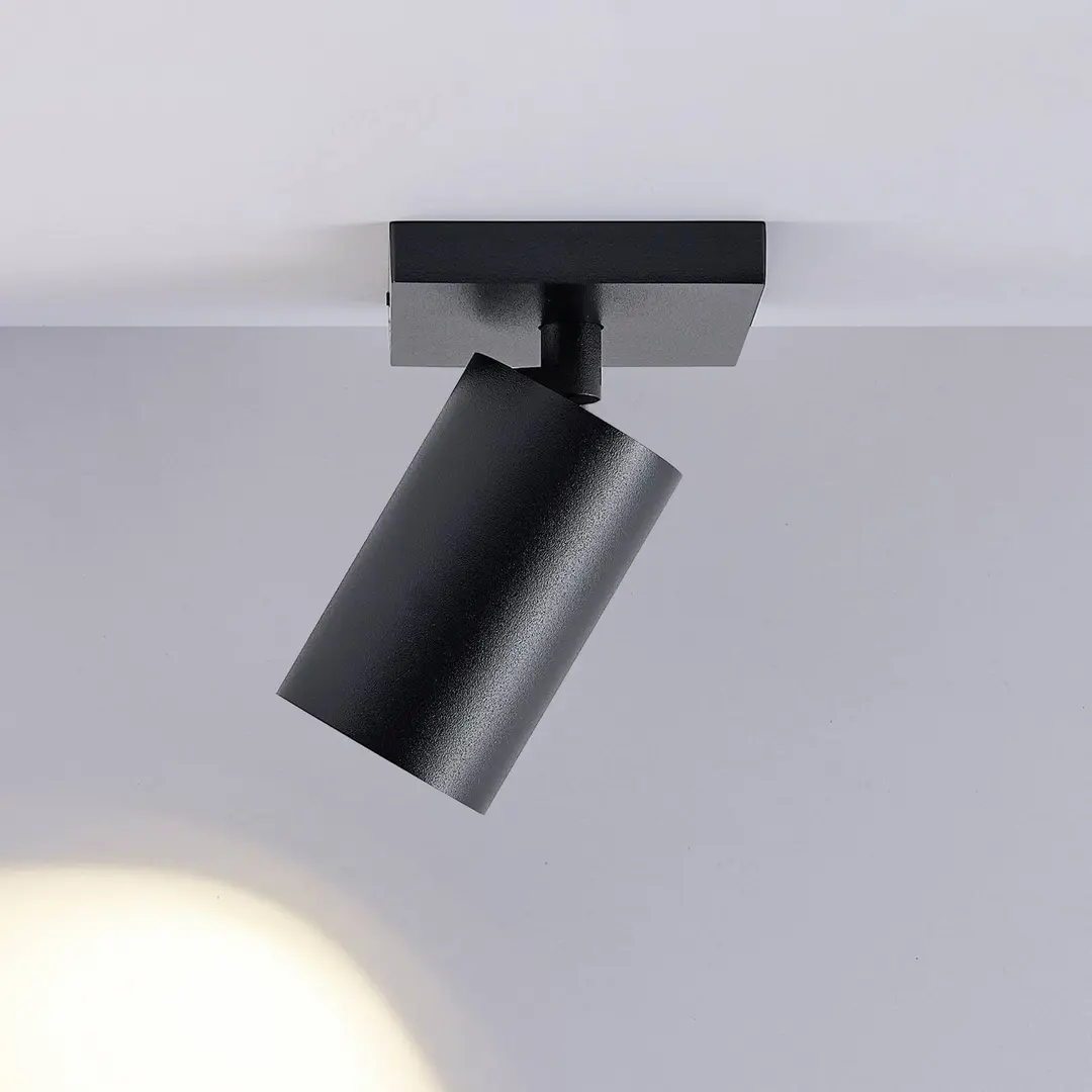 Deko-Light Deckenspot CAN TILT, schwarz, 11 x 9 cm, 1-flg., Metall GU10