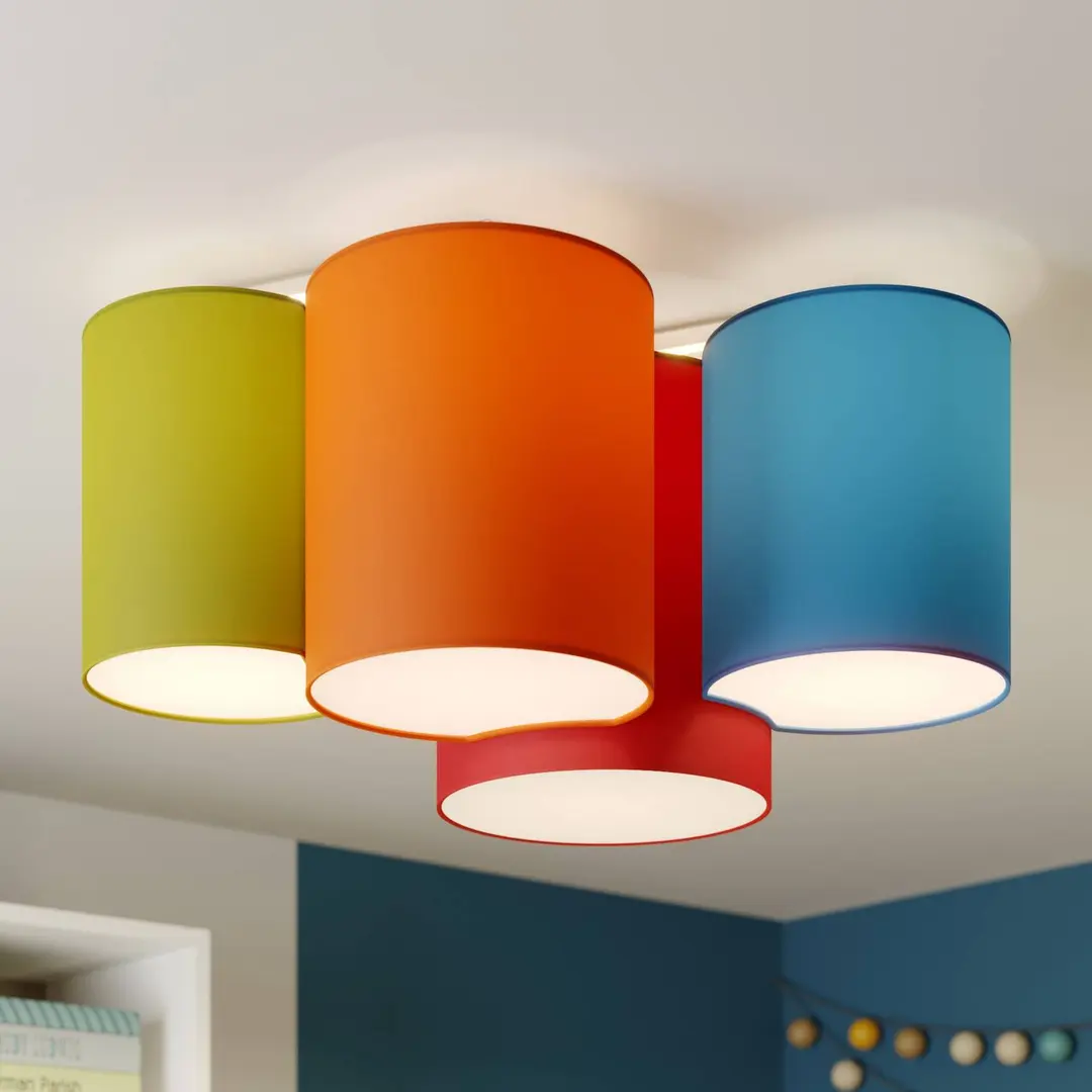 TK Lighting Deckenleuchte Mona vierflammig, multicolor