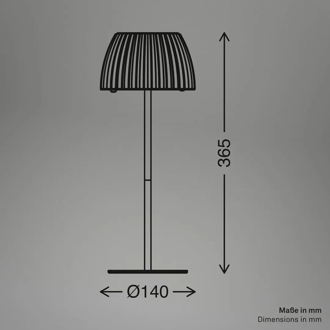 Briloner LED-Tischlampe Loca, braun, Höhe 36 cm, Metall/Kunststoff